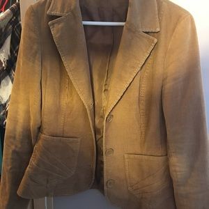 Fitted corduroy blazer